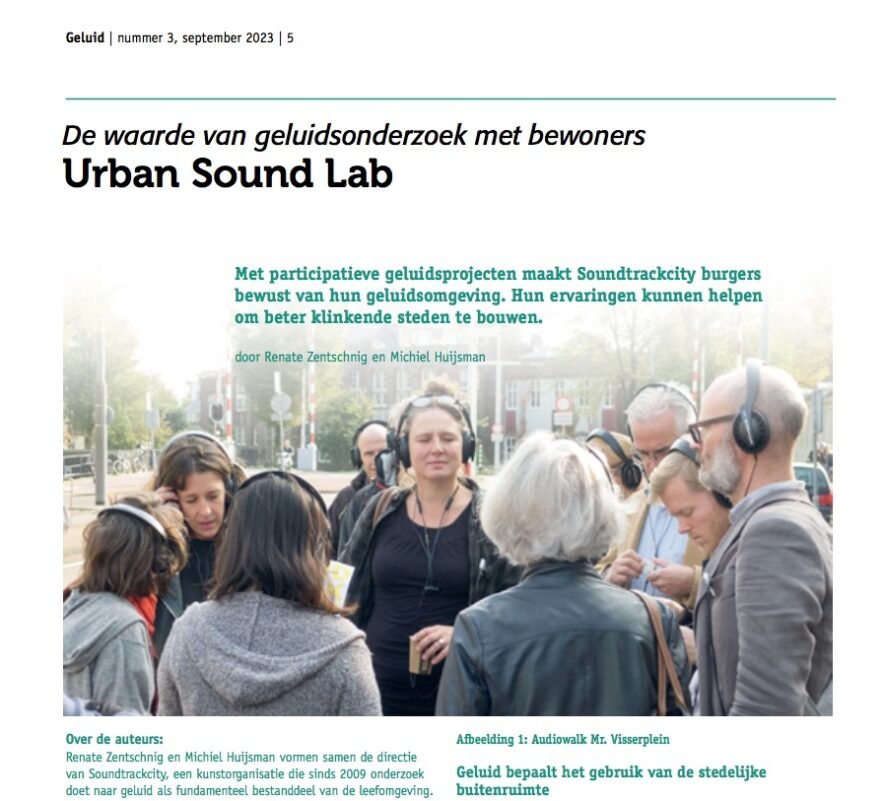 Urban Sound Lab in vakblad Geluid